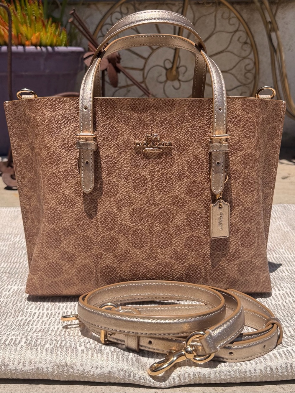 COACH MOLLIE TOTE BAG 25 IN SIGNATURE CANVAS